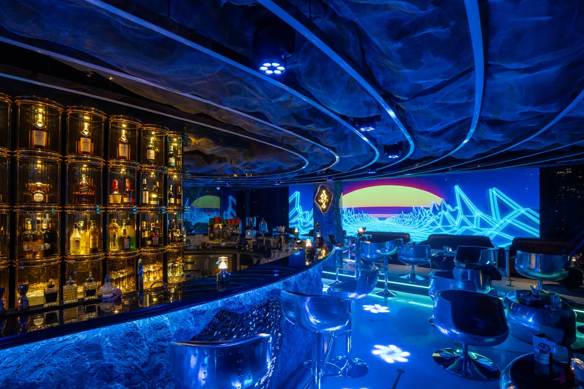 Azura Sky Bar at night